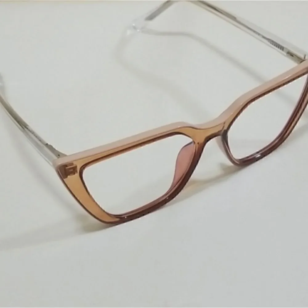 High Fashion Women's Square Cat Eye Blue Blocking Personality Glasses